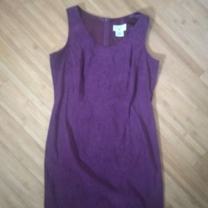 Katy Ireland size 14 burgundy shift dress